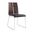 Lauren Faux Leather Dining Chair Set of 2 In Black and Walnut