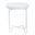 Laverne Metal Round Side Table with Scalloped Tray Top In White