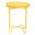 Laverne Metal Round Side Table with Scalloped Tray Top In Yellow