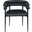 Lavina Vegan Leather Dining Chair Set of 2 In Black and Matte Black