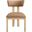 Lavrin Vegan Leather Upholstered Dining Side Chair Set of 2 In Cognac and Stained Natural