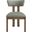 Lavrin Vegan Leather Upholstered Dining Side Chair Set of 2 In Olive and Stained Walnut