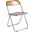 Lawrence Acrylic Folding Chair In Tangerine