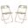 Lawrence Acrylic Folding Chair Set of 2 In Amber