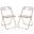 Lawrence Acrylic Folding Chair Set of 2 In Clear