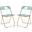 Lawrence Acrylic Folding Chair Set of 2 In Jade Green