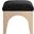 Lawson Chenille Fabric Upholstered Ottoman In Black and Natural