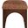 Lawson Chenille Fabric Upholstered Ottoman In Cognac and Brown Walnut