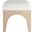 Lawson Chenille Fabric Upholstered Ottoman In Cream and Natural
