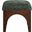 Lawson Chenille Fabric Upholstered Ottoman In Green and Brown Walnut