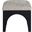Lawson Chenille Fabric Upholstered Ottoman In Grey and Black