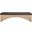 Lawson Velour Fur Fabric Bench In Brown and Natural