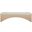 Lawson Velour Fur Fabric Bench In Natural and Cream