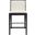 Laycee Linen Counter Stool Set of 2 In Black/White