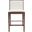 Laycee Linen Counter Stool Set of 2 In Walnut and White