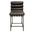 Layla Counter Stool In Antique Black Leather