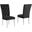 Layla Modern Velvet Upholstered Side Chair Set of 2 In Black