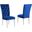 Layla Modern Velvet Upholstered Side Chair Set of 2 In Blue