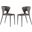 Layla PU Leather Dining Chair Set of 2 In Gray