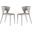 Layla PU Leather Dining Chair Set of 2 In Taupe