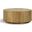 Layne 42 Inch Round Coffee Table with Casters In Light Brown