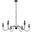 Rohan 36" Matte Black 6 Light Chandelier