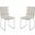 Leandro PU Leather Dining Chair Set of 2 In Taupe