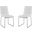 Leandro PU Leather Dining Chair Set of 2 In White