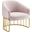Legacy Performance Velvet Arm Chair In Pink