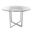 Legend 36 Inch Round Table In Clear and Brushed Stainless Steel
