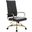 Benmar High-Back Leather Office Chair With Gold Frame In Black