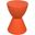 LeisureMod Boyd Orange Polypropylene Side Table