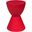 LeisureMod Boyd Red Polypropylene Side Table