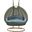 Wicker Hanging 2 Person Egg Swing Chair In Charcoal Blue/Brown