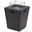 LeisureMod Chelsea Aluminum Patio Modern Propane Fire Pit Black Side Table