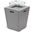 LeisureMod Chelsea Aluminum Patio Modern Propane Fire Pit Grey Side Table