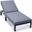 Leisuremod Chelsea Modern Aluminum Outdoor Chasie Lounge Chair With Cushions In Blue