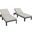 LeisureMod Chelsea Modern Beige Outdoor Chaise Lounge Chair With Cushions Set of 2