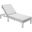 LeisureMod Chelsea Modern Outdoor Weathered Grey Chaise Lounge Chair With Cushions In Light Grey