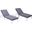 Leisuremod Chelsea Modern Outdoor White Chaise Lounge Chair Set Of 2 With Side Table And Cushions In Blue