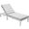Leisuremod Chelsea Modern Outdoor White Chaise Lounge Chair With Cushions In Light Grey