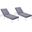 Leisuremod Chelsea Modern Outdoor White Chaise Lounge Chair With Cushions Set Of 2 In Blue