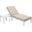 Leisuremod Chelsea Modern Outdoor White Chaise Lounge Chair With Side Table And Cushions In Beige