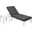 Leisuremod Chelsea Modern Outdoor White Chaise Lounge Chair With Side Table And Cushions In Black