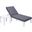 Leisuremod Chelsea Modern Outdoor White Chaise Lounge Chair With Side Table And Cushions In Blue