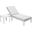 Leisuremod Chelsea Modern Outdoor White Chaise Lounge Chair With Side Table And Cushions In Light Grey