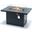 Leisuremod Chelsea Patio Modern Black Aluminum Propane Fire Pit Table