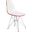 LeisureMod Cresco White Red Eiffel Side Chair