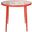 Devon Tree Design Glass Top Aluminum Base Indoor Outdoor Bistro Dining Table In Red
