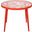Devon Tree Design Glass Top Aluminum Base Indoor Outdoor End Table In Red
